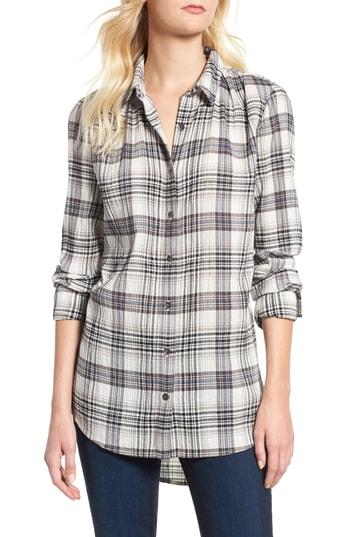 Women's Caslon Plaid Tunic Shirt - Ivory