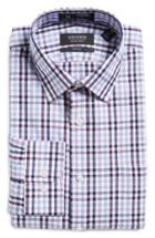 Men's Nordstrom Men's Shop Smartcare(tm) Trim Fit Check Dress Shirt 32/33 - Purple