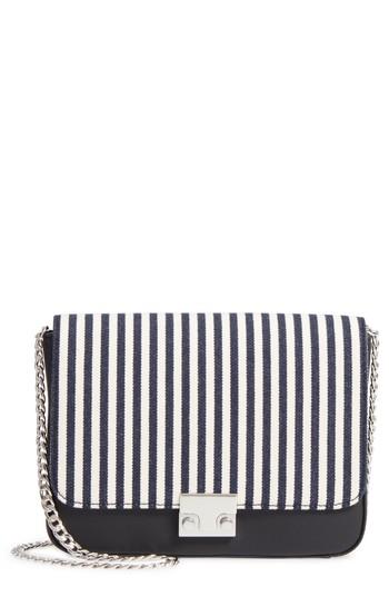 Loeffler Randall Lock Stripe Clutch/shoulder Bag - White