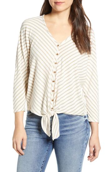 Women's Wit & Wisdom Stripe Top - Beige