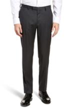 Men's Boss Lenon Flat Front Solid Wool Trousers R - Grey