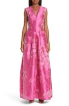 Women's Talbot Runhof Floral V-neck Evening Dress - Pink