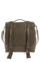 Allsaints Fin Leather Backpack - Green