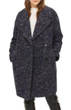 Women's Topshop Boucle Cocoon Coat - Blue