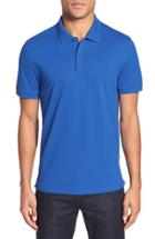 Men's Boss 'pallas' Regular Fit Logo Embroidered Polo Shirt, Size - Blue