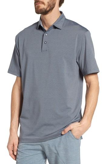 Men's Devereux Oracle Stripe Jersey Polo - Blue