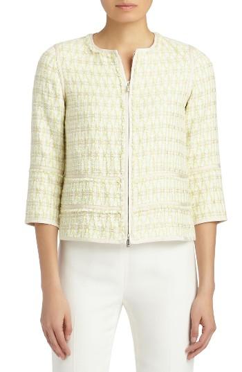 Women's Lafayette 148 New York Aisha Amor Jacket, Size - Yellow
