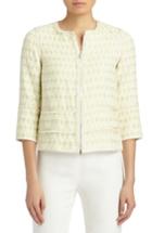 Women's Lafayette 148 New York Aisha Amor Jacket, Size - Yellow