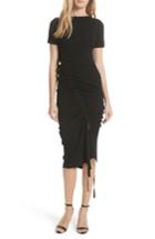 Women's Milly Ruched Midi Dress, Size - Black