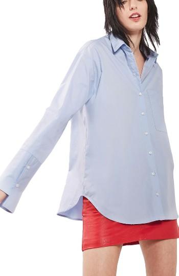 Women's Topshop Deep Cuff Oversize Shirt