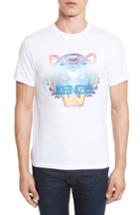 Men's Kenzo Rainbow Tiger Graphic T-shirt - White