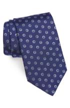 Men's David Donahue Dot Silk Tie, Size X-long - Blue