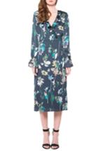 Women's Willow & Clay Floral Wrap Dress - Blue