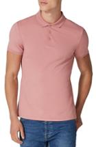 Men's Topman Muscle Fit Polo, Size - Pink