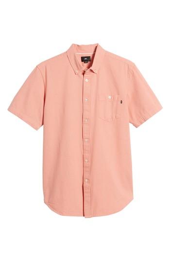 Men's Obey Kebble Denim Shirt - Coral