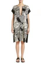 Women's Zero + Maria Cornejo Bow Print Silk Blend Dress - Black