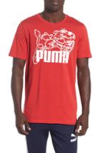 Men's Puma Retro Sports T-shirt, Size - Red