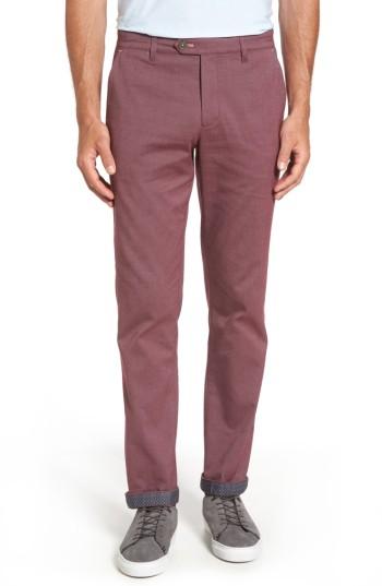 Men's Ted Baker London Volvek Classic Fit Trousers R - Red