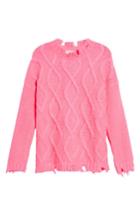 Women's Rdi Destroyed Cable Knit Sweater
