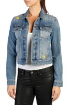 Women's Paige Wylder Embellished Denim Jacket - Blue