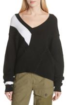 Women's Rag & Bone Cricket V-neck Sweater - Black