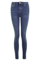 Women's Topshop Indigo High Waist Skinny Jeans X 30 - Blue