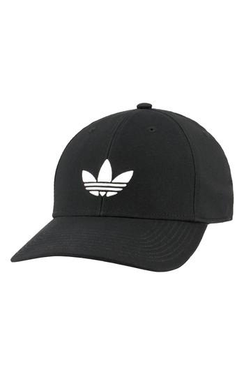 Men's Adidas Originals Trefoil Stretch Ball Cap - Black