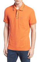 Men's Original Penguin Earl Camo Trim Polo - Orange