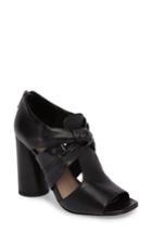 Women's Donald J Pliner Bailey Knotted Column Heel Sandal .5 M - Black