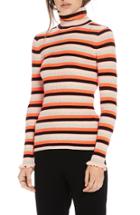 Women's Scotch & Soda Stripe Ruffle Cuff Sweater - Orange