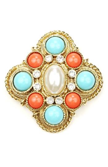 Women's Ben-amun Faux Pearl Center Brooch
