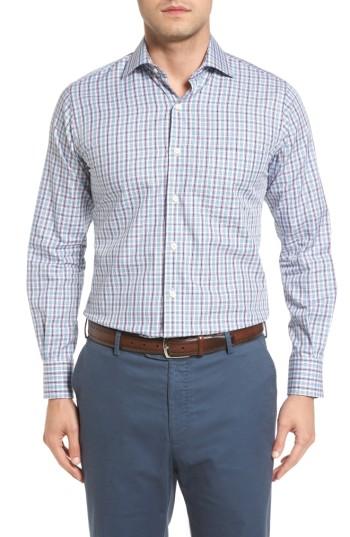 Men's Peter Millar Fit Channel Check Sport Shirt