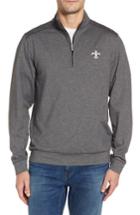 Men's Cutter & Buck Shoreline - New Orleans Saints Half Zip Pullover - Grey