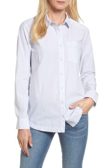 Women's Caslon Button Front Pocket Shirt - Blue