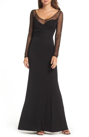 Women's Vera Wang Long Sleeve Gown