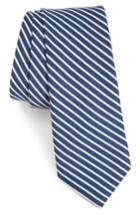 Men's Nordstrom Men's Shop Annadel Stripe Skinny Tie, Size - Blue