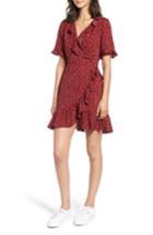 Women's Heartloom Brenna Polka Dot Wrap Dress - Red
