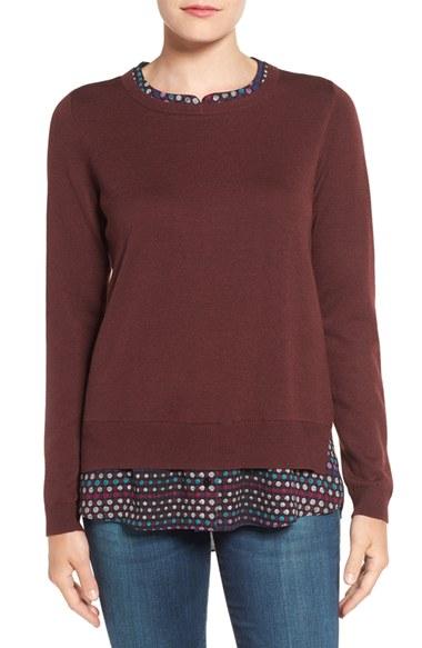 Women's Nydj Layered Look Sweater - Pink