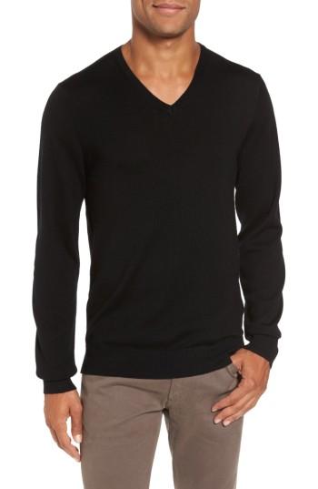 Men's Bonobos Merino V-neck Sweater - Black