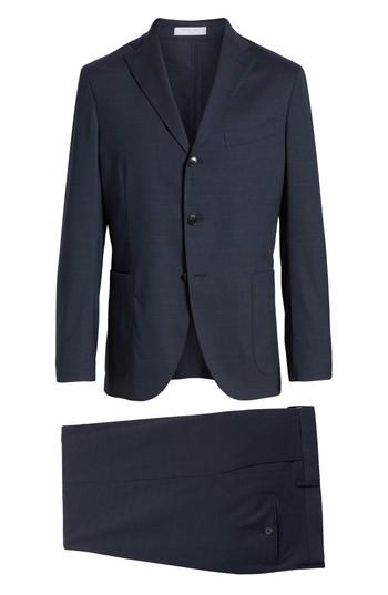 Men's Boglioli Trim Fit Stretch Solid Wool Suit