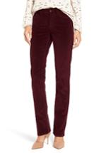 Women's Nydj Marilyn Stretch Straight Leg Corduroy Pants - Red