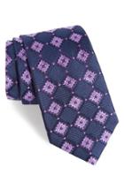 Men's Nordstrom Men's Shop France Geometric Silk Tie, Size - Blue