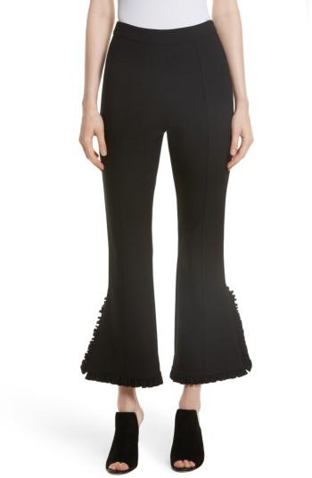 Women's Cinq A Sept Seneca Flare Leg Crop Pants - Black