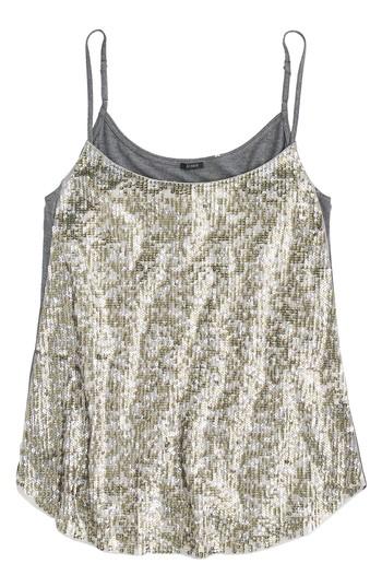 Women's J.crew Sequin Cami, Size - Metallic