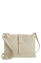 Bp. Faux Leather Double Pouch Crossbody Bag - Grey