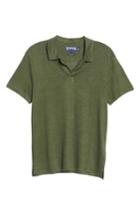 Men's Vilebrequin Linen Slub Jersey Linen Polo - Green