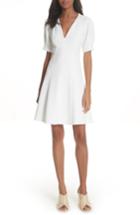 Women's Rebecca Taylor Stretch Knit Fit & Flare Dress - White