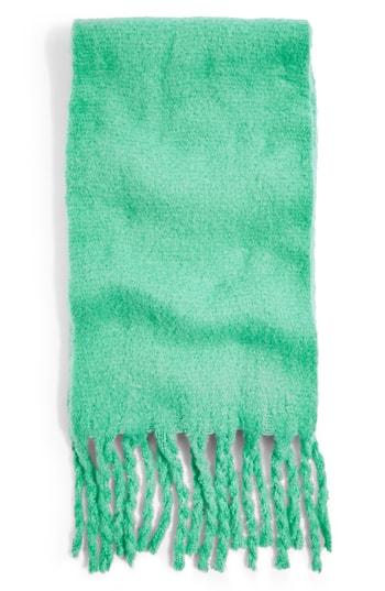 Women's Topshop Heavy Brushed Scarf, Size - Green