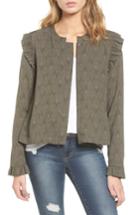 Women's Hinge Ruffle Swing Jacket - Green