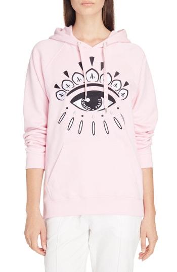 Women's Kenzo Eye Hoodie Sweatshirt - Pink